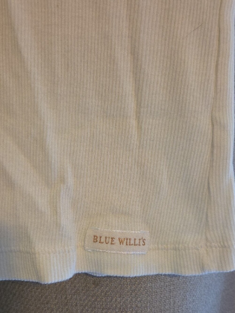 Blue Willi's White Ribbed Tank with Ruffle Trim - Picture 3 of 4